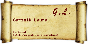 Garzsik Laura névjegykártya